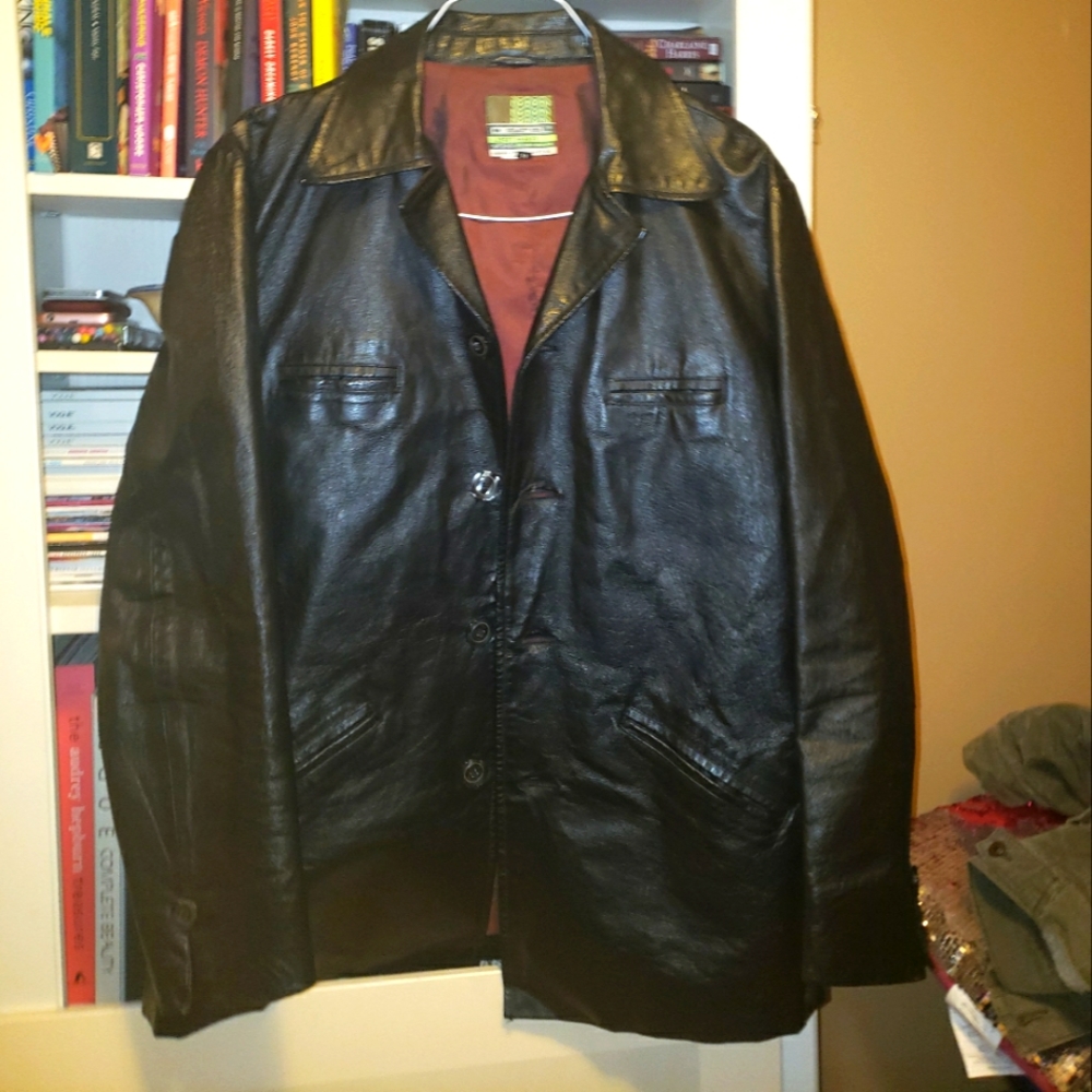 Diesel black leather jacket med